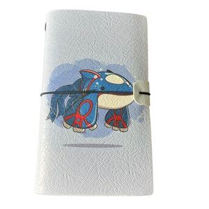 Kyorge Pokémon Blue Faux Leather Reusable Travelers Notebook 8x4.5”